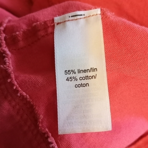 Maurices linen cotton blend zip up coral colored jacket Plus size 2X - Picture 9 of 9